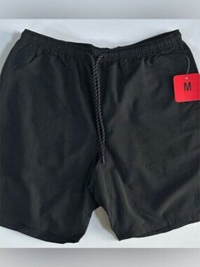 Body Glove Men's Size Medium Black Nylon Shorts Adjustable Waist, New with Tags.